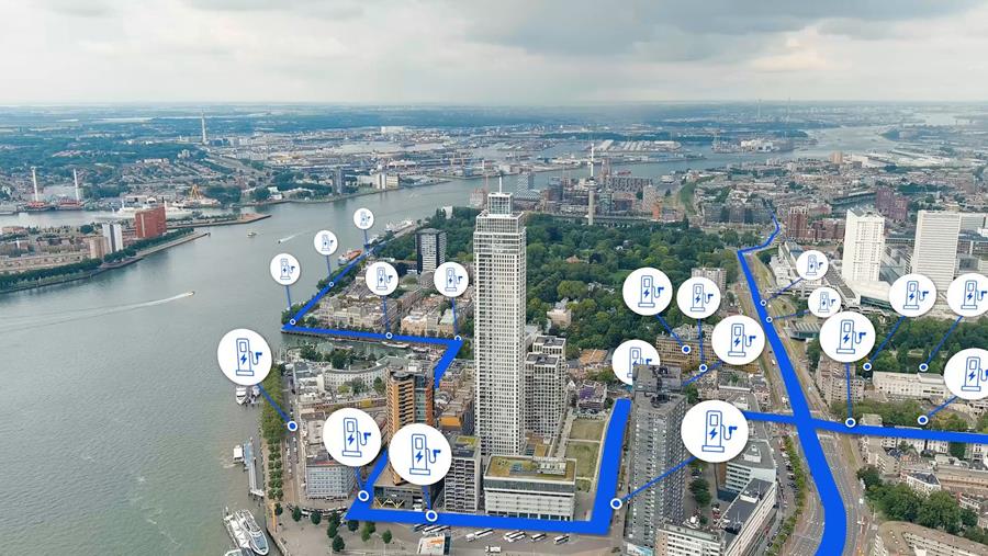 Rotterdam gebruikt 15.000 laadpalen als virtuele energiecentrale