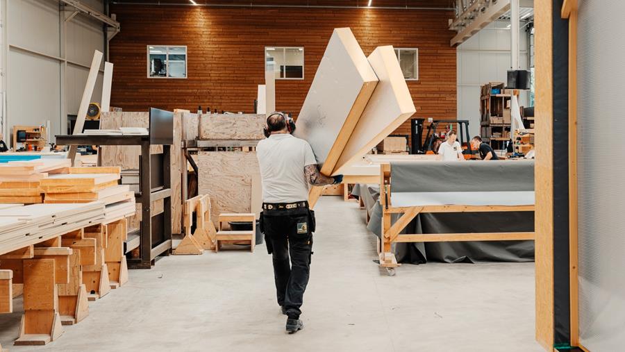 Un bâtiment sur un timbre-poste