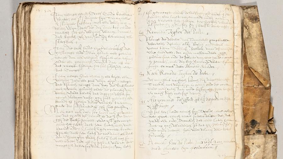 17de-eeuws Antwerps manuscript met medische recepten op veiling